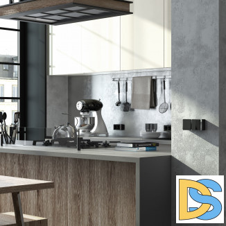 Розетка двойная с заземлением Gallant (черный/хром) W5072135