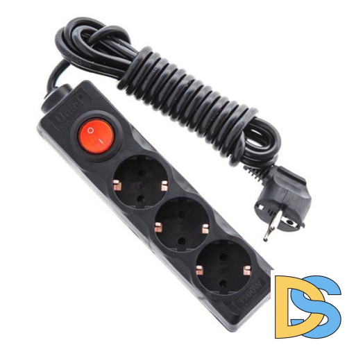 Удлинитель (UL-00003608) Uniel 2гн х 3м с/з Standard S-GCD3-3B Black
