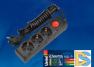 Удлинитель (UL-00003608) Uniel 2гн х 3м с/з Standard S-GCD3-3B Black