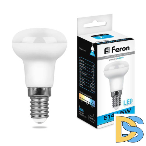 Лампа светодиодная Feron E14 5W 6400K Груша Матовая LB-439 25518