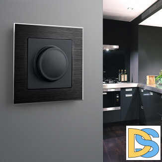 Рамка на 1 пост (черный алюминий) W0011708