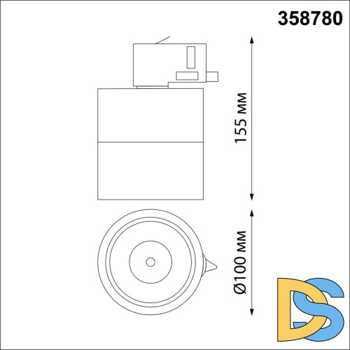 Трековый трехфазный светильник Novotech Groda 358780