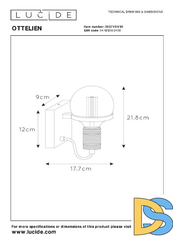 Бра Lucide Ottelien 30271/01/30