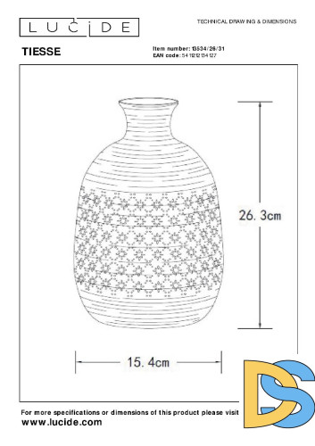 Настольная лампа Lucide Tiesse 13534/26/31
