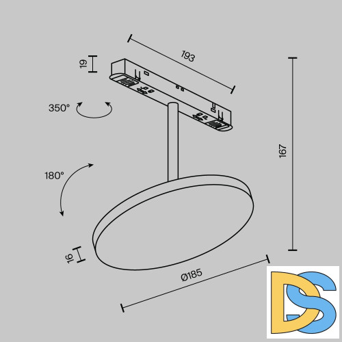 Трековый магнитный светильник Maytoni Plato TR131-2-15W4K-B