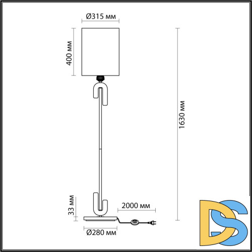 Торшер Odeon Light Bagel 5410/1F