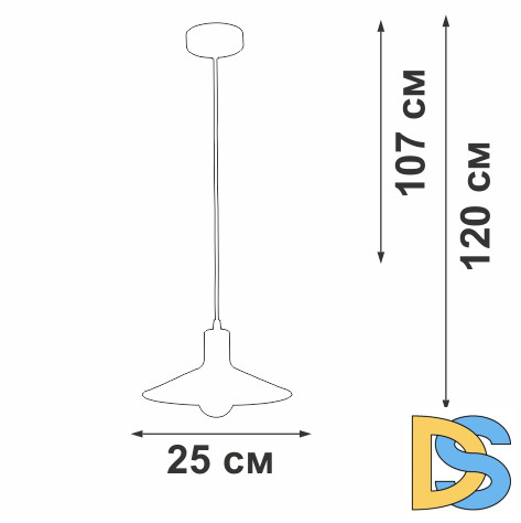 Подвесной светильник Vitaluce V2829-1/1S