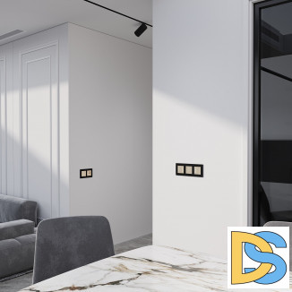 Умный сенсорный выключатель двухклавишный (шампань) W4523011