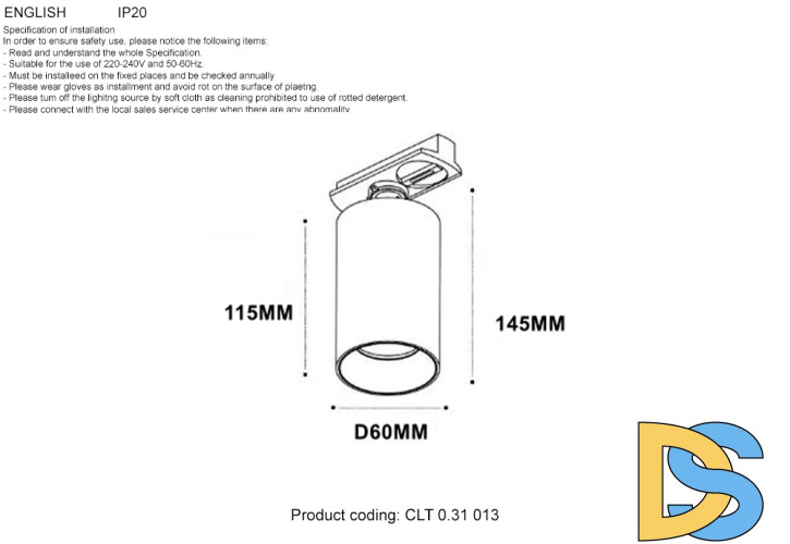 Трековый однофазный светильник Crystal Lux CLT 0.31 013 GO-GO