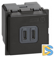 Зарядное устройство USB Стандарты С-С 3000мА 2 модуля. Btichino Living Now