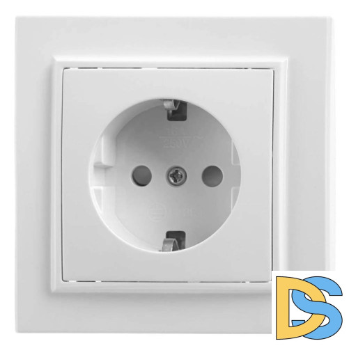 Розетка Feron Stekker Эрна с/з 16A 250V белый PST16901001 39050