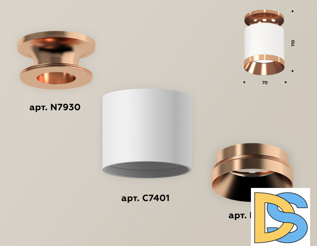 Накладной светильник Ambrella Light Techno XS7401141 (N7930, C7401, N7035)
