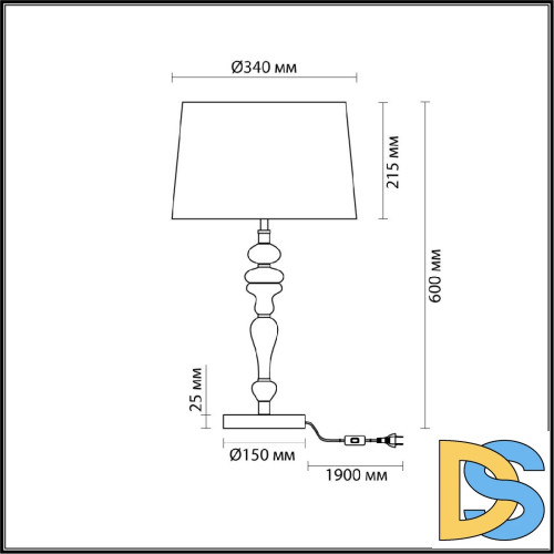 Настольная лампа Odeon Light Homi 5040/1T