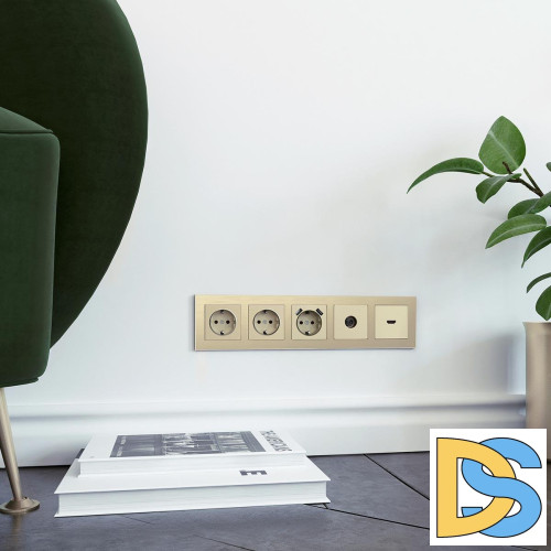 Рамка на 5 постов Werkel Stream шампань W0052111 4690389162527