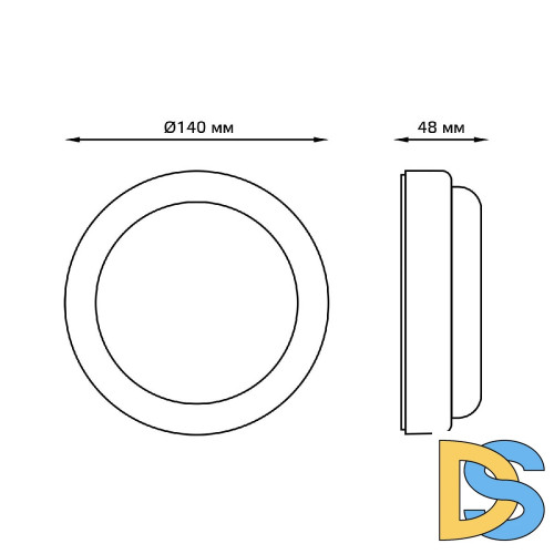 Потолочный светодиодный светильник Gauss Сауна 126411212