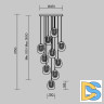 Каскадная люстра Maytoni Biology MOD367PL-L30BBSK