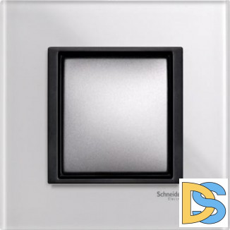 Рамка 1-ая (одинарная), Стекло Белое, серия UNICA TOP/CLASS, Schneider Electric