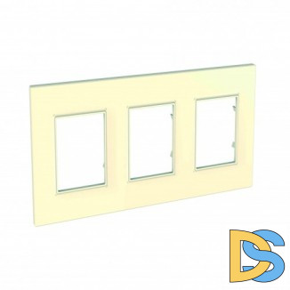Рамка 3-ая (тройная), Бежевый, серия Unica Quadro, Schneider Electric