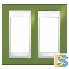 Рамка 2-ая (двойная), Фисташковый/Белый, серия Unica, Schneider Electric