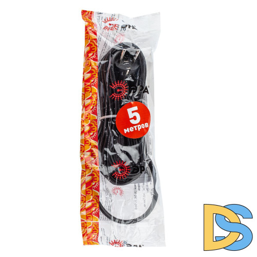 Шнур сетевой с вилкой Эра UX-3x0,75-5m-B Б0048695