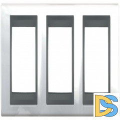 Рамка 3-ая (тройная), Нордик/Графит (металл), серия UNICA TOP/CLASS, Schneider Electric