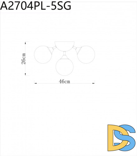 Потолочный светильник ARTE Lamp A2704PL-5SG
