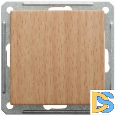 Выключатель 2-полюсный 1-клавишный 16А, Бук (пластик), серия Wessen 59, Schneider Electric