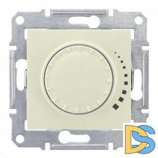 Диммер поворотно-нажимной, 400Вт LED универсальны, Бежевый, серия Sedna, Schneider Electric