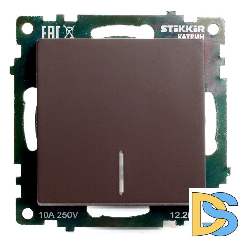 Выключатель 1-клавишный Stekker Катрин GLS10-7101-04 49022
