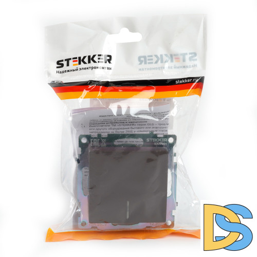 Выключатель 1-клавишный Stekker Катрин GLS10-7101-04 49022