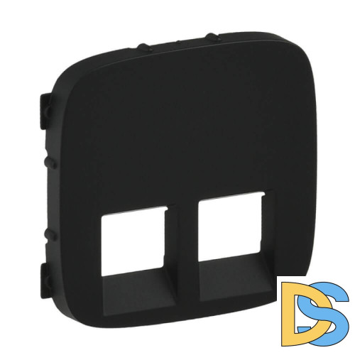 Лицевая панель Legrand Valena Allure розетки телефонной RJ-11/Ethernet RJ-45 антрацит 755428