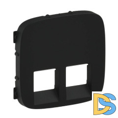 Лицевая панель Legrand Valena Allure розетки телефонной RJ-11/Ethernet RJ-45 антрацит 755428