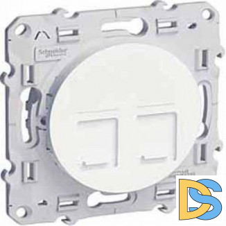 Розетка компьютерная 2-ая кат.5е, RJ-45 (интернет), Белый, серия Odace, Schneider Electric
