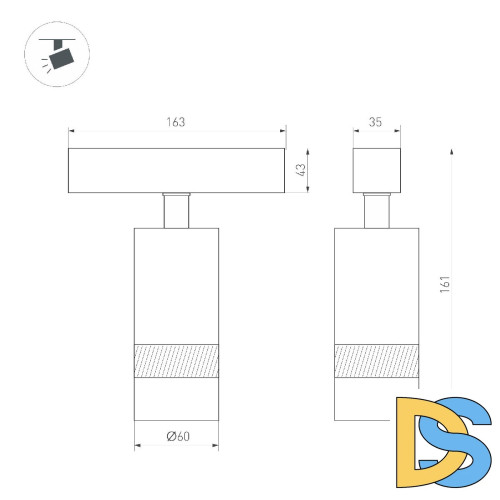 Трековый магнитный светильник Arlight MAG-SPOT-ZOOM-45-R60-15W Day4000 052299
