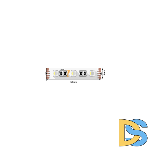 Светодиодная лента SWG Standard 24В 5050 19,2Вт/м RGB+2700K 5м IP20 SWG560-24-19.2-RGB+WW-M 018658