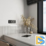 Накладка для двойной розетки Еthernet RJ-45 (графит акрил) W1191144