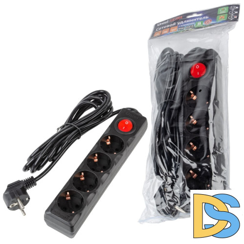Удлинитель бытовой Uniel Ultra S-GCU4-3B BLACK UL-00010023