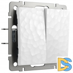 Выключатель Веркель двухклавишный (белый) W1220001