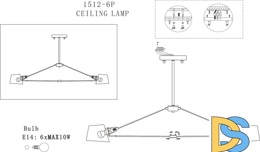 Подвесная люстра Favourite Eimer 1512-6P