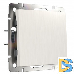 Выключатель одноклавишный проходной (перламутровый рифленый) W1112013