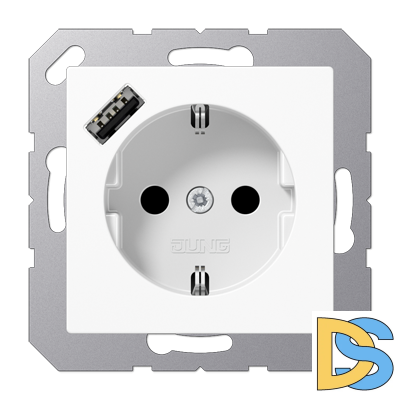 Розетка 2K+З USB Typ A Jung A1520-18AWW