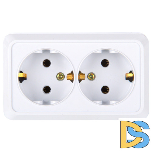 Розетка двойная 2П+3 General Альфа 477009