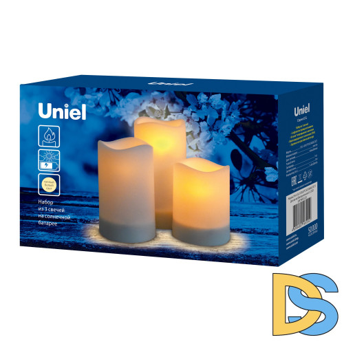 Садовый светильник на солнечной батарее Uniel USL-S-816/PT150 CANDLE SET3 UL-00009381