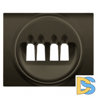 Лицевая панель для двойной аудиорозетки Legrand Galea Life - темная бронза