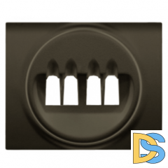 Лицевая панель для двойной аудиорозетки Legrand Galea Life - темная бронза