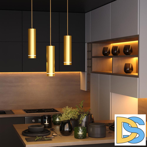 Подвесной светодиодный светильник Elektrostandard DLR023 12W 4200K золото матовый 4690389148170