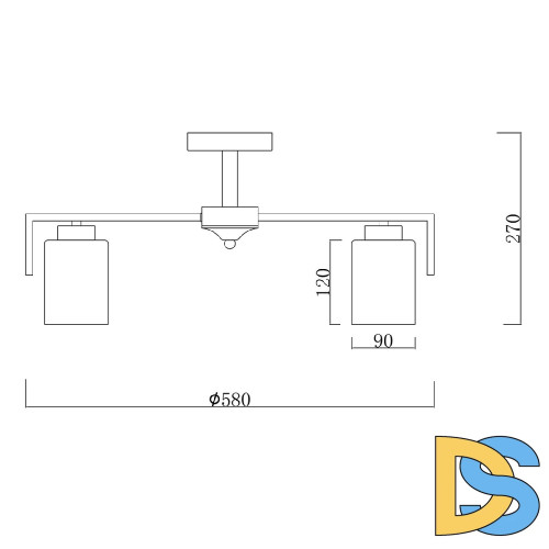 Люстра на штанге Escada Style 1142/5P Silver