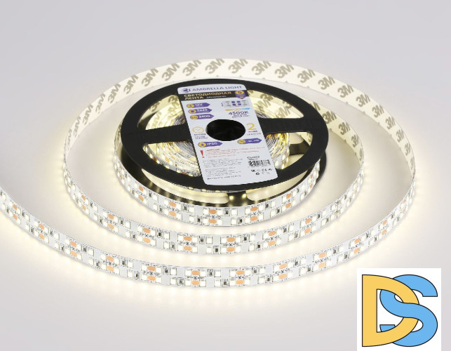 Светодиодная лента двухрядная Ambrella Light LED Strip 12В 2835 24Вт/м 4500K 5м IP20 GS1702