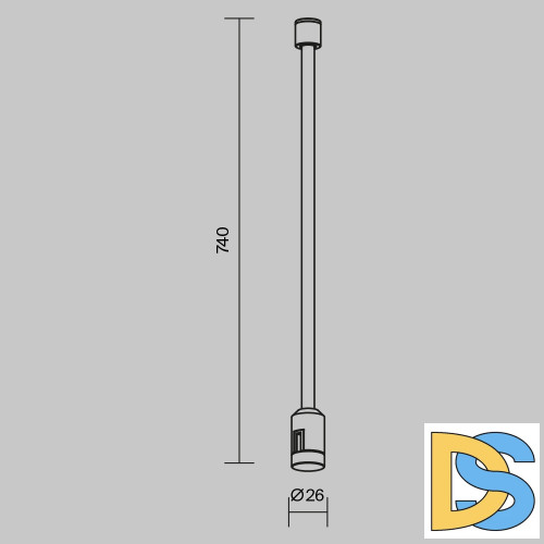 Крепление потолочное Maytoni Flexity TRA200C-L740-11B