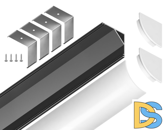 Алюминиевый угловой профиль Ambrella Light Alum Profile GP2100BK